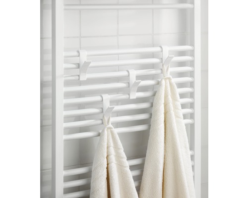 Witte handdoekhaken, set van 2