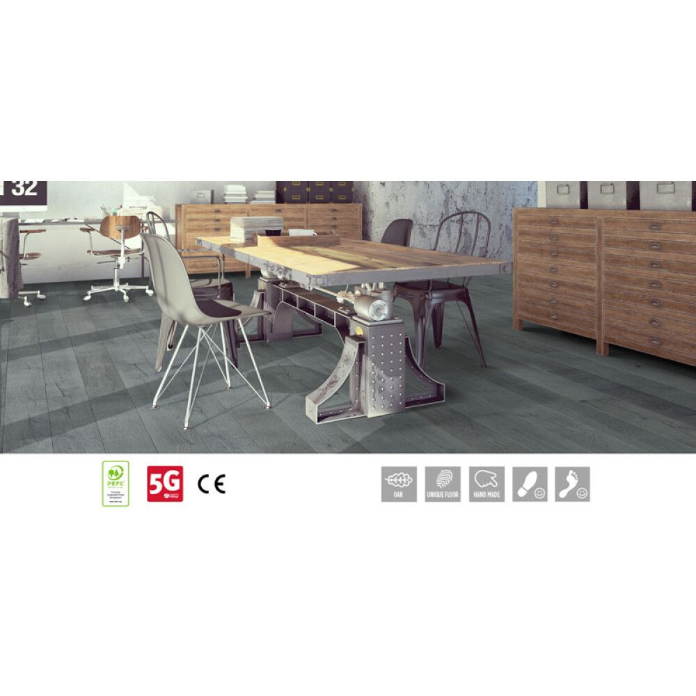 PARKETTGULV NQD OAK METAL 1-STAV 5G