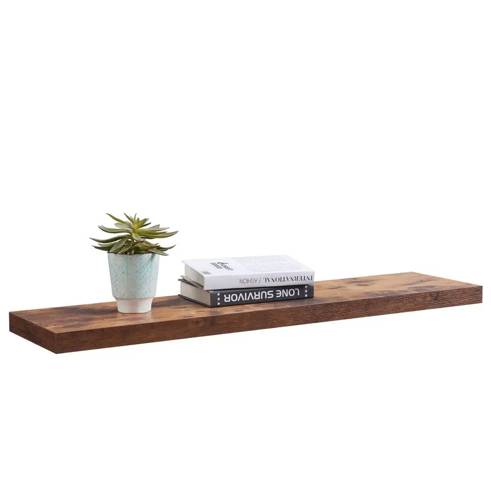 ACAZA Boekenplank van 100 cm lang - industrieel Design - Vintage bruin