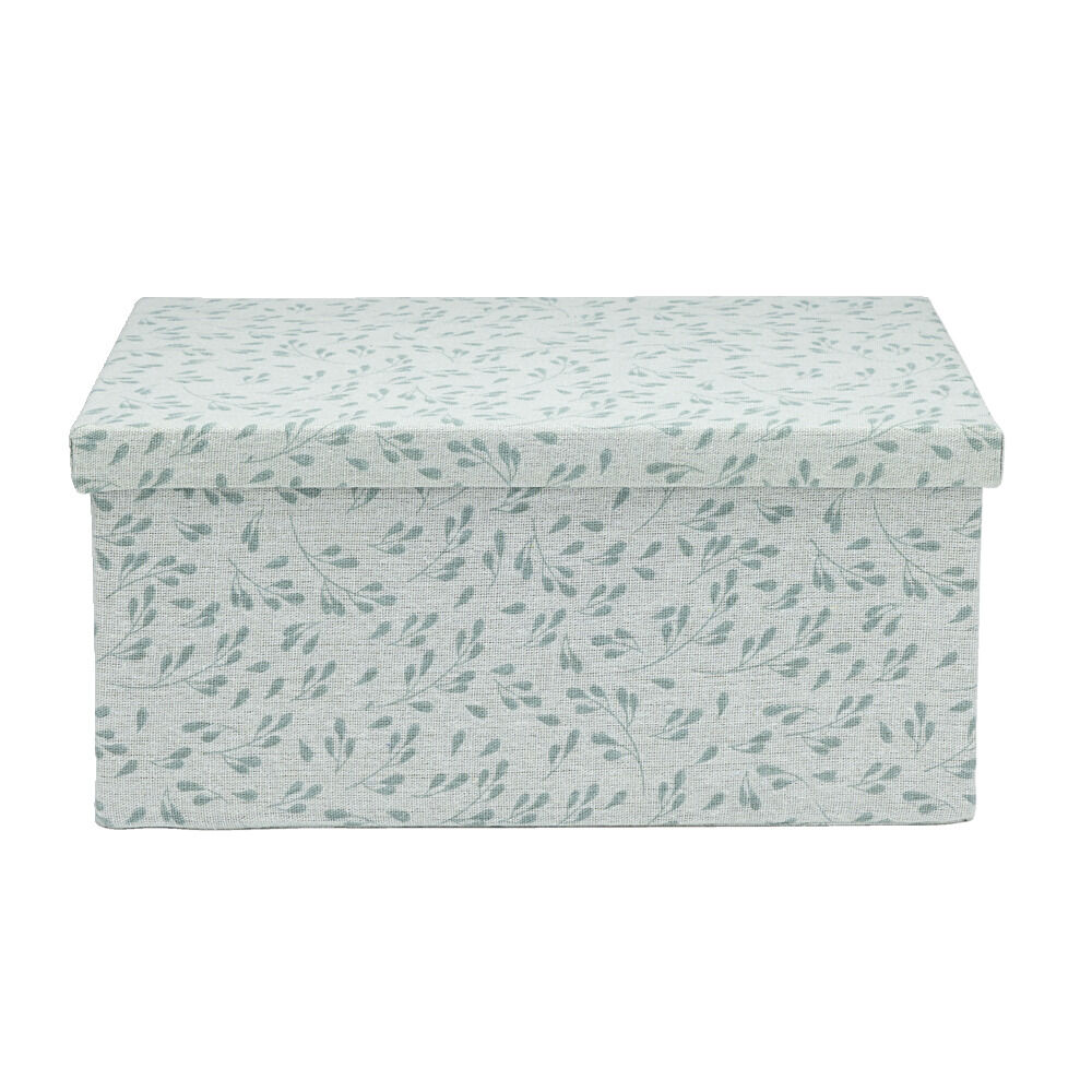 Boîte de rangement en carton et coton 40,5x26,5xH18,5cm modèle 2 - Taille XL