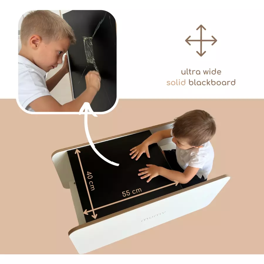 mumy™ Lernturm easyFLIP multifunktional weiß  natur