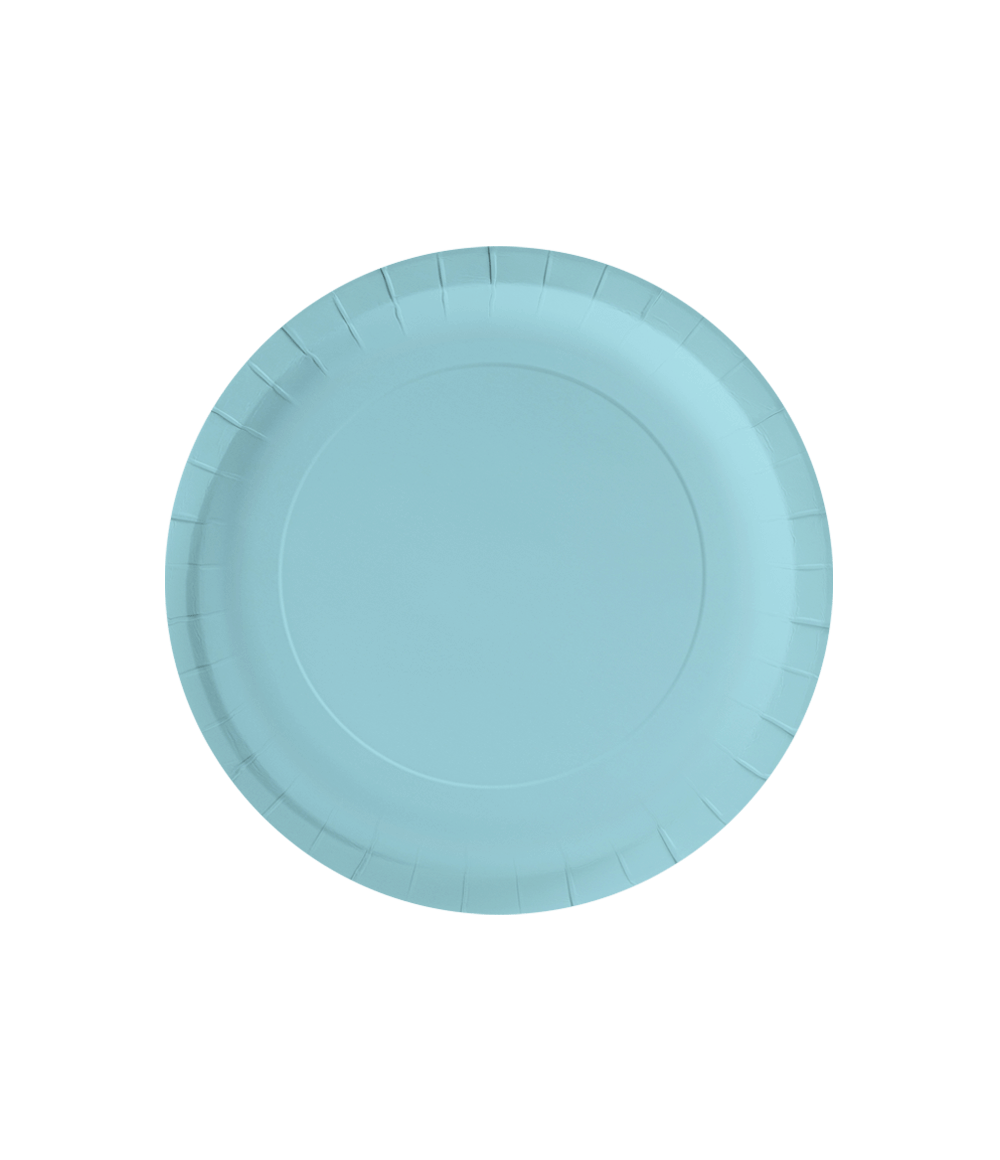 Blauwe Borden Pastel 23cm 8st