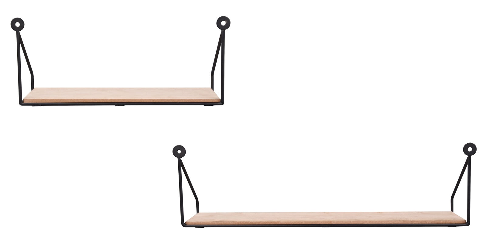Wandregal 2er Set Sabrina Metall/MDF