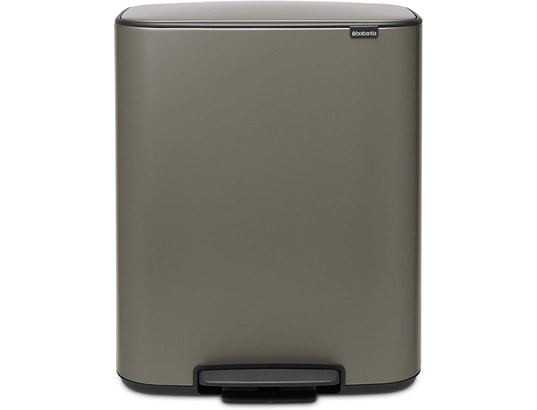 BRABANTIA - Poubelle à pédale Bo Pedal Bin 2 x 30L - Platinium