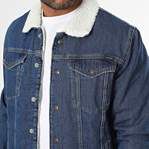 Veste Jean Col Sherpa AA 491 Bleu Denim
