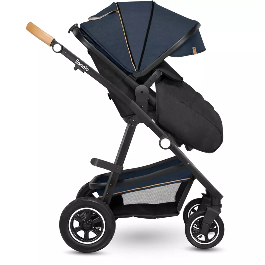 lionelo Kombikinderwagen Amber 3 in 1 Blue Navy