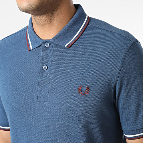 Polo Manches Courtes Twin Tipped M3600 Bleu Nuit