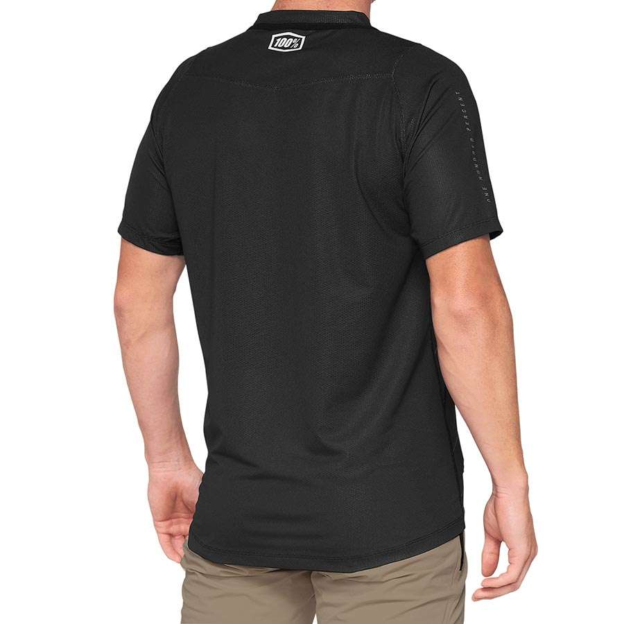 100% Celium MTB Fietsshirt Korte Mouwen Zwart Heren