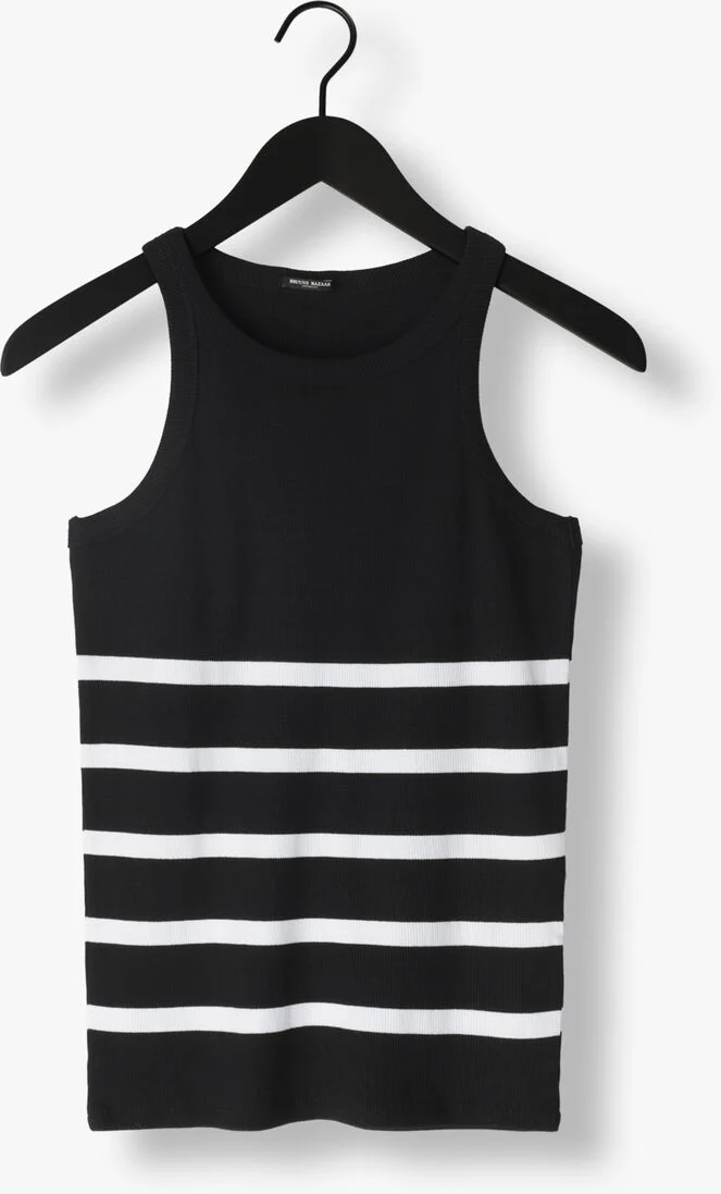 BRUUNS BAZAAR zwarte bruuns bazaar top katy stribed tank top