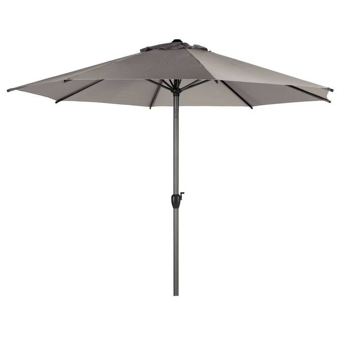 Parasol droit rond inclinable LOOMPA Taupe
