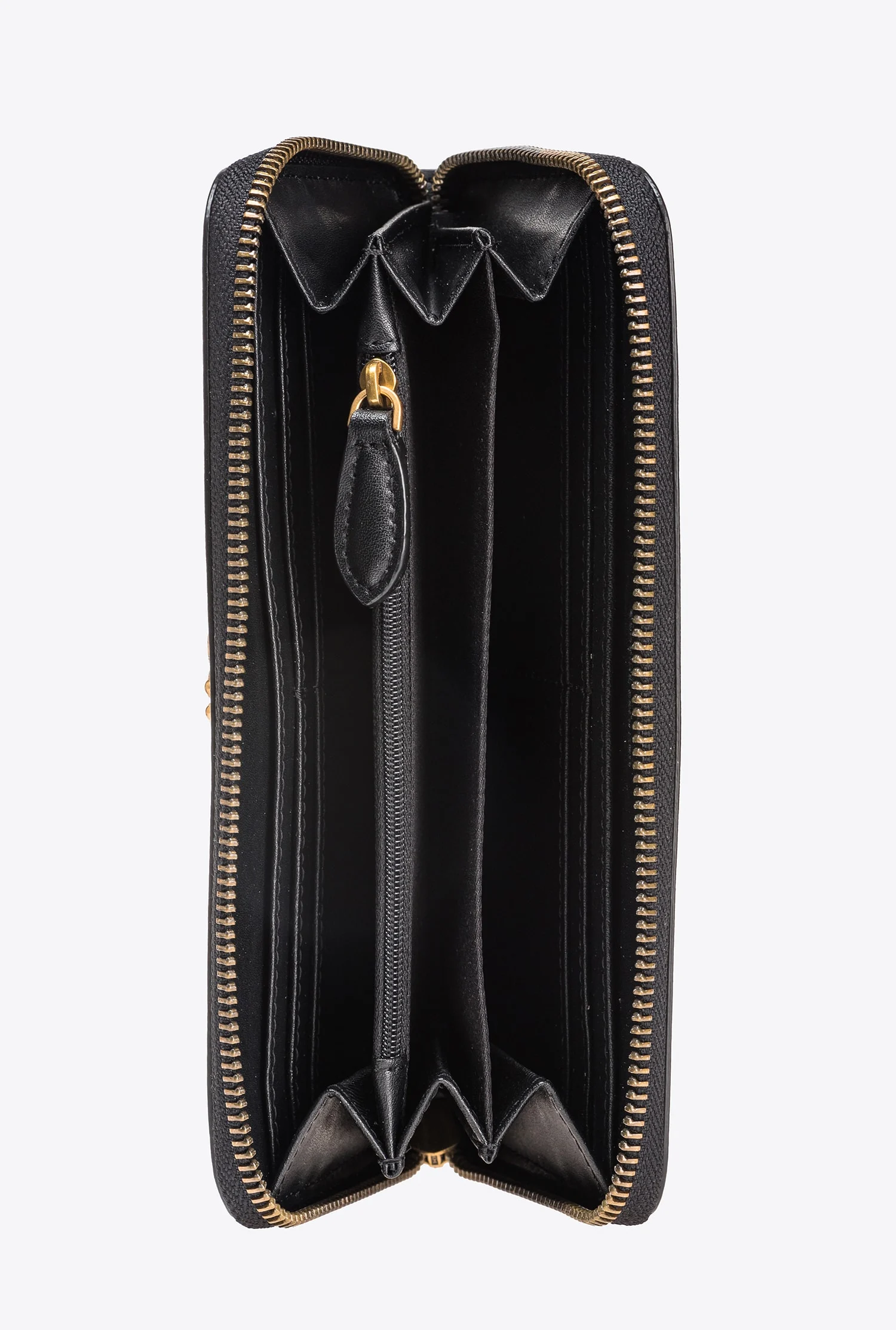 Portefeuille à contour zippé | Noir