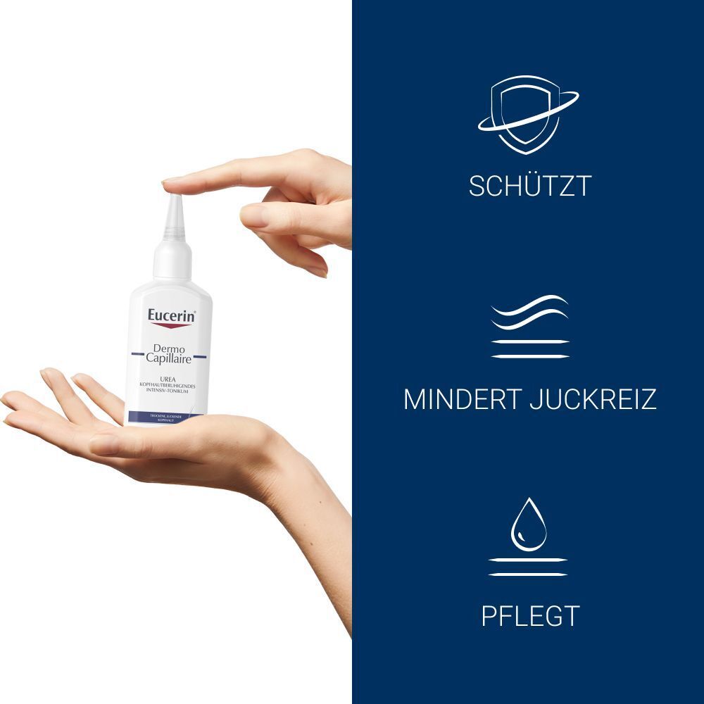 Eucerin DermoCapillaire Urea Kopfhautberuhigendes Intensiv-Tonikum – Beruhigt trockene und juckende Kopfhaut & spendet Feuchtigkeit - Jetzt 3€ sparen mit Code 