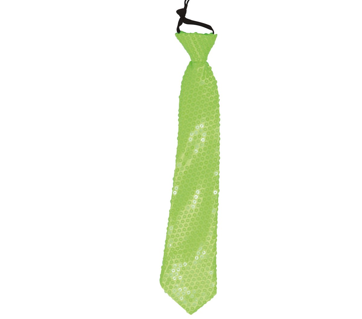Neon Groene Stropdas Glitter 37cm