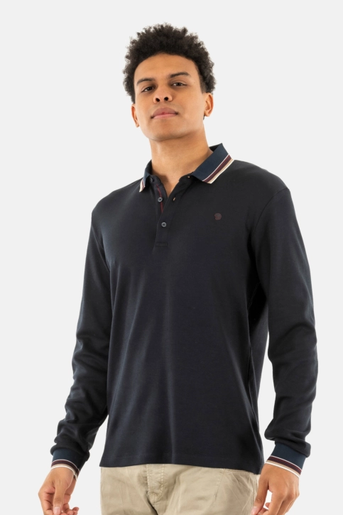 Polos manches longues Benson & Cherry gavrochlong marine