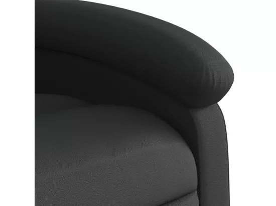 Fauteuil inclinable noir cuir véritable
