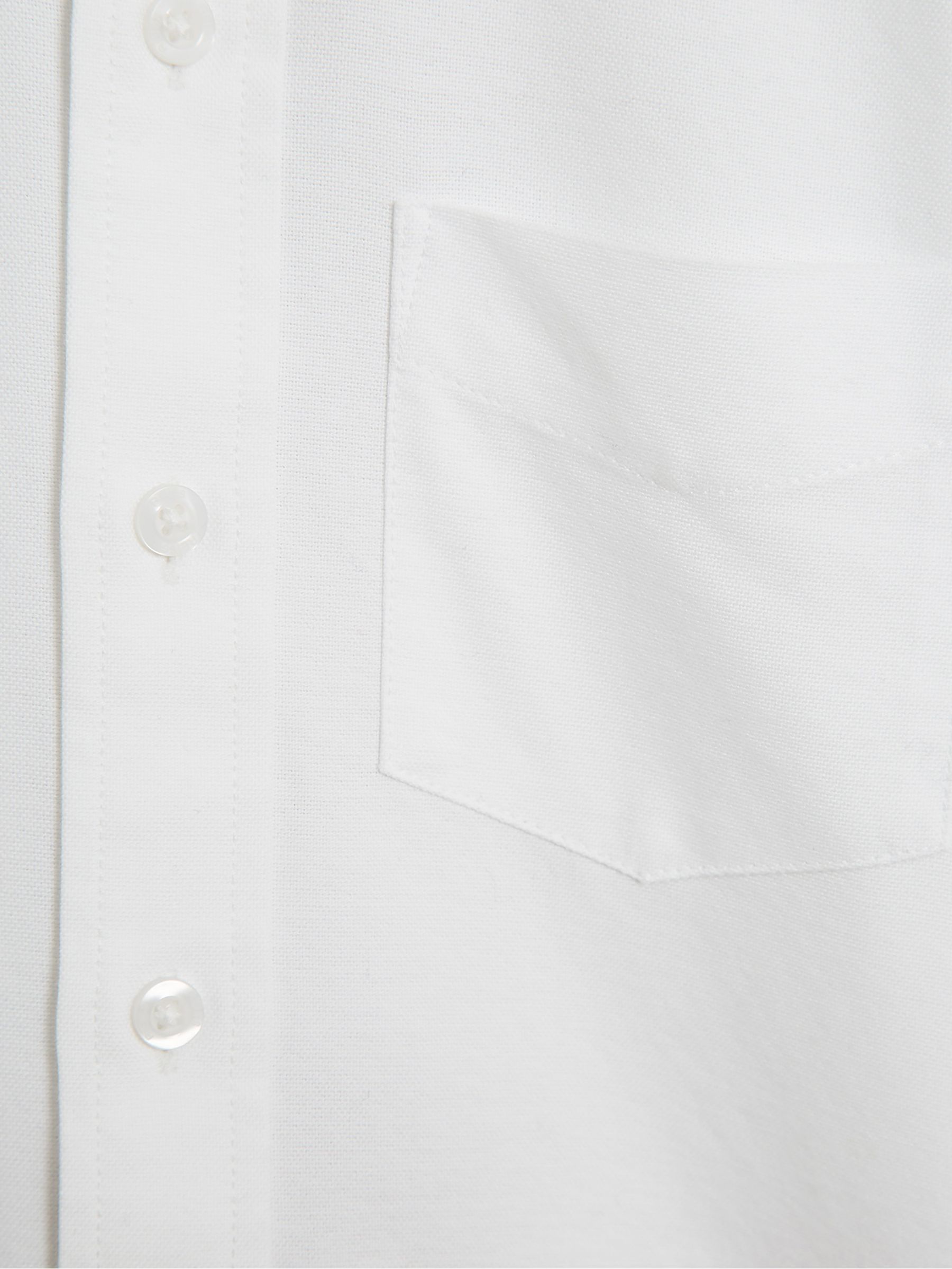 Wit - Reiss Greenwich Oxford overhemd met knopen