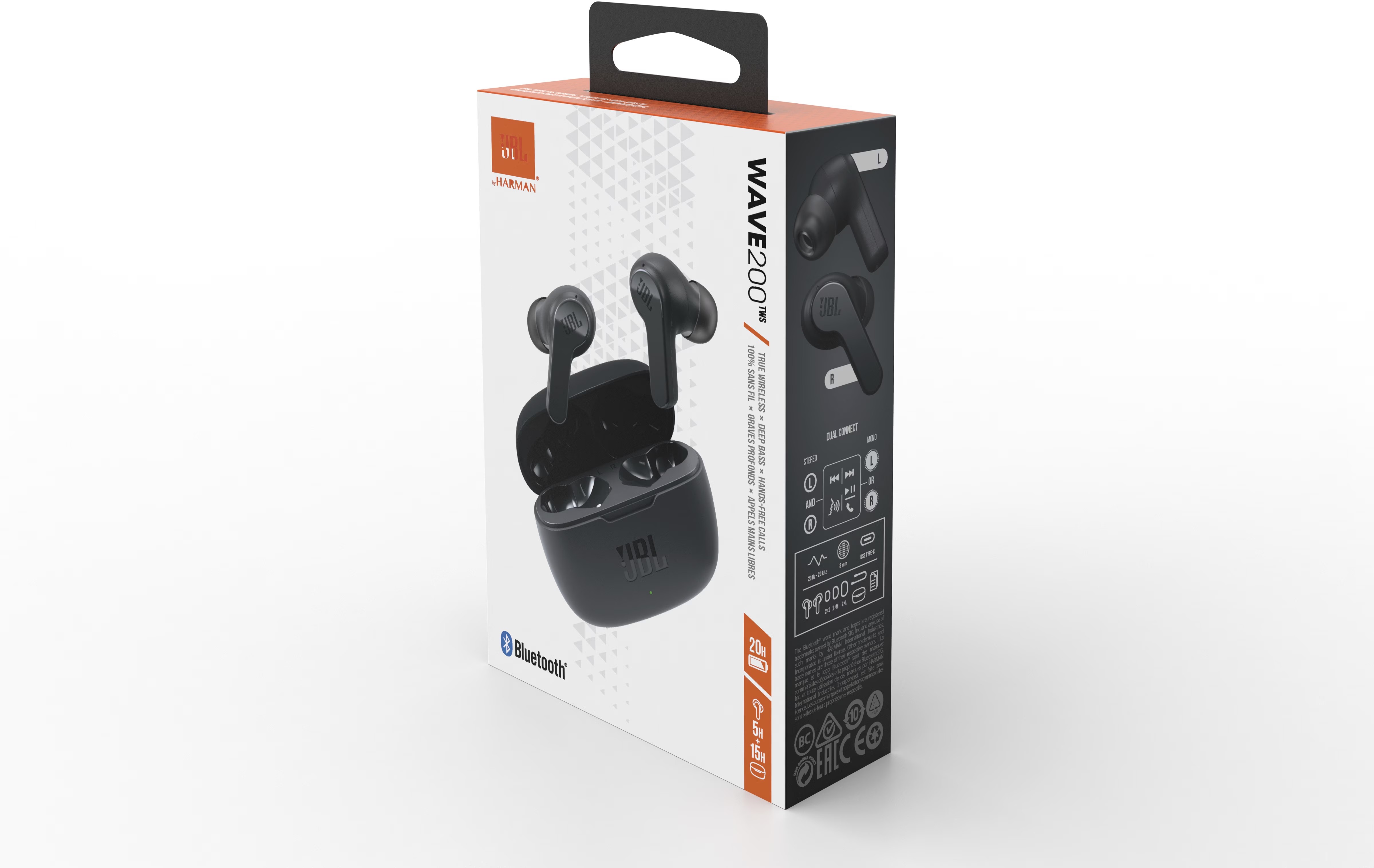 JBL Wave Black WAVE200TWS Bluetooth hoofdtelefoon