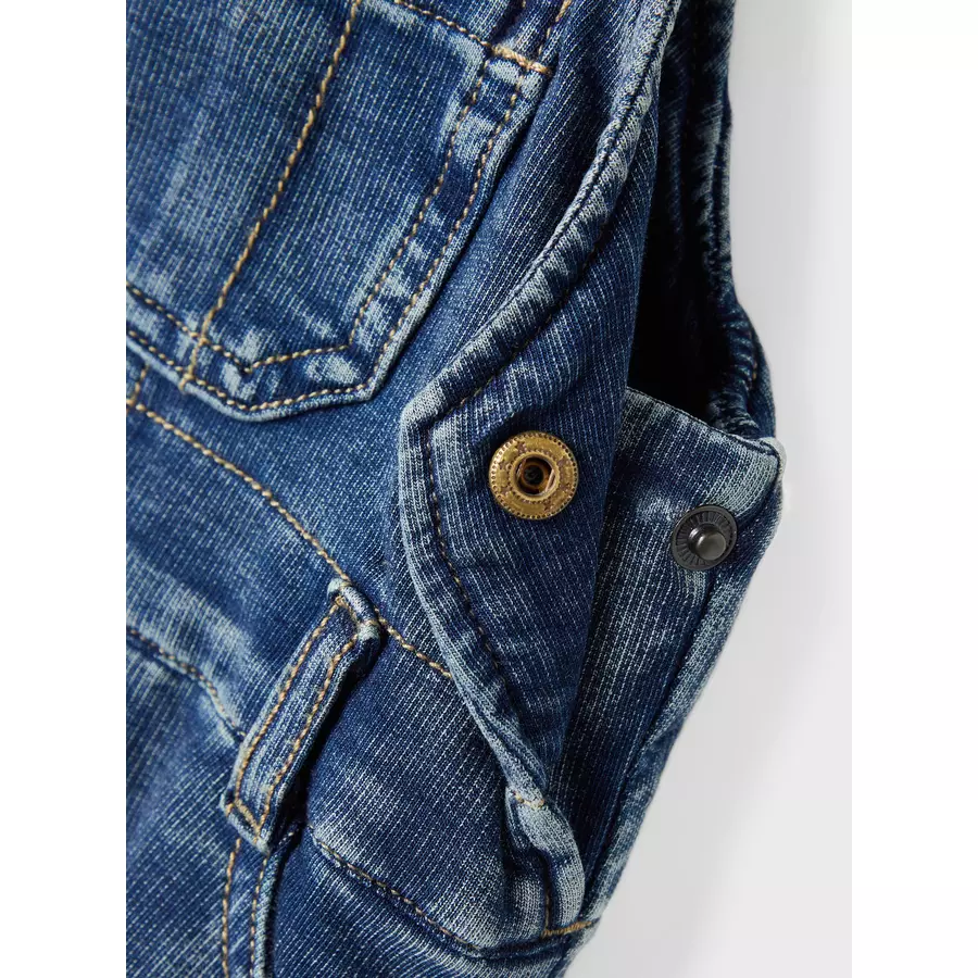 name it Latzhose Nbmbundo Dark Blue Denim
