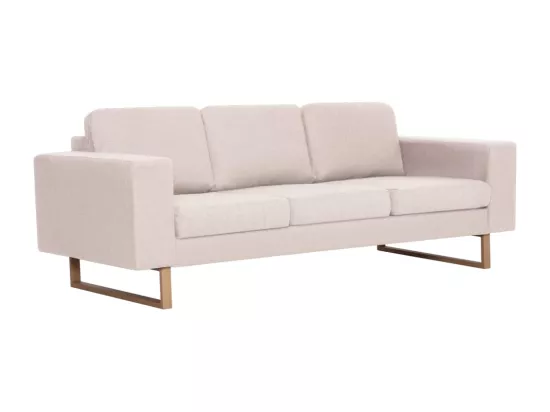Ensemble de canapé 2 pièces Tissu Crème