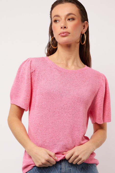 Fluresk roze dames t-shirt
