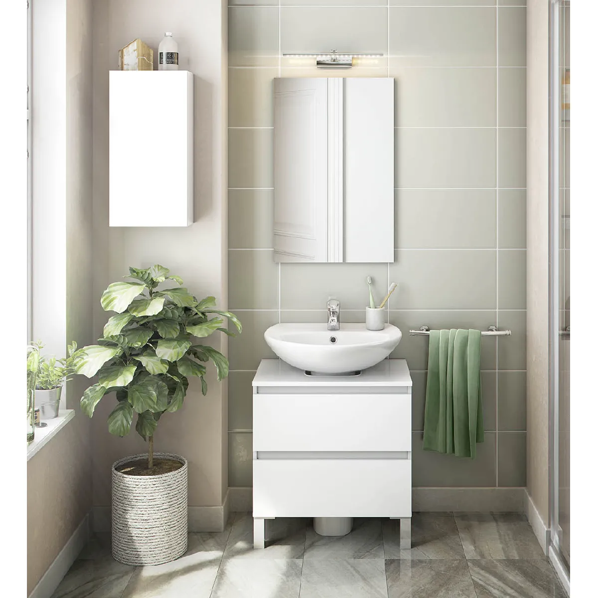 Pegane Armoire Blanc