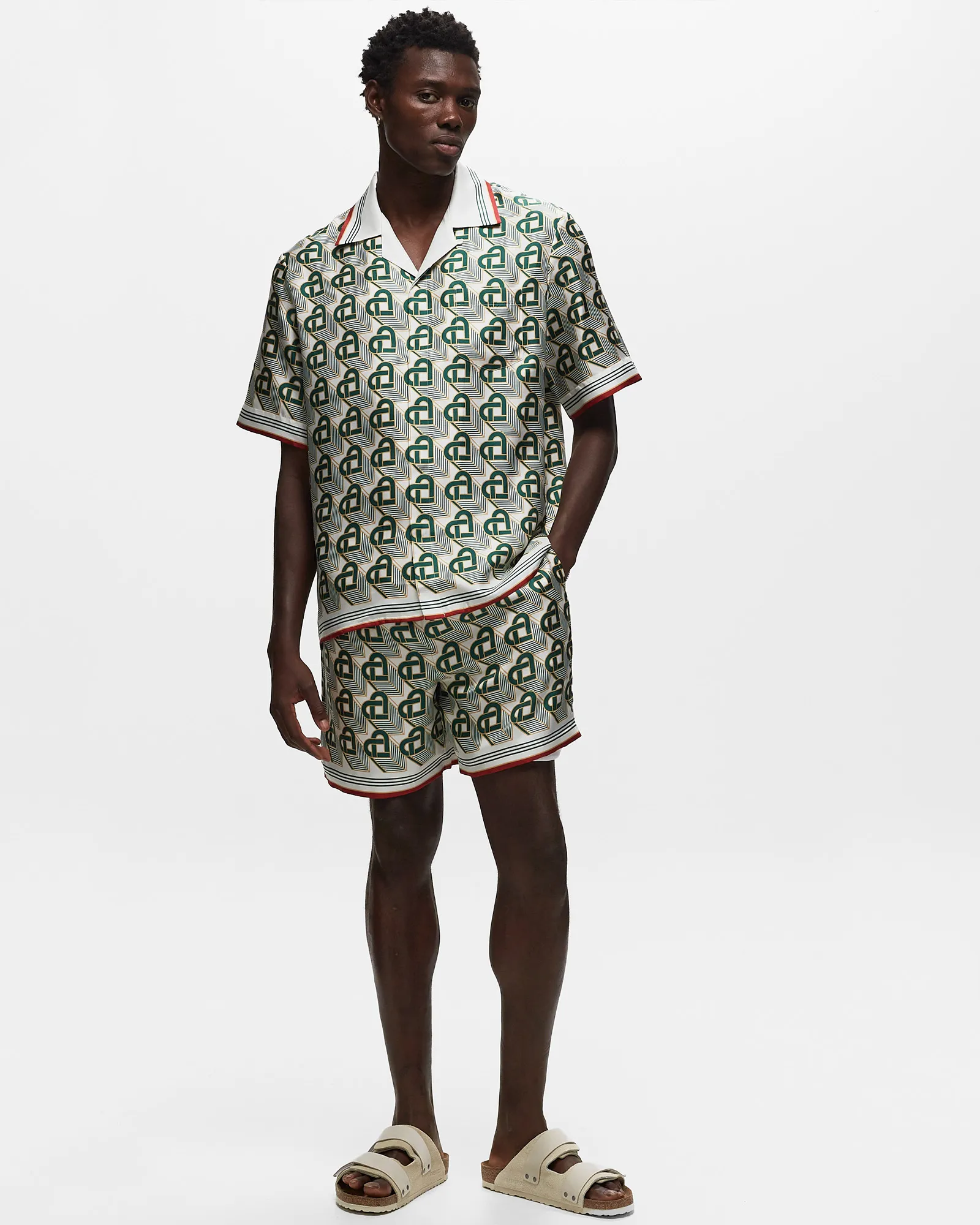 Casablanca SILK SHORTS WITH DRAWSTRINGS