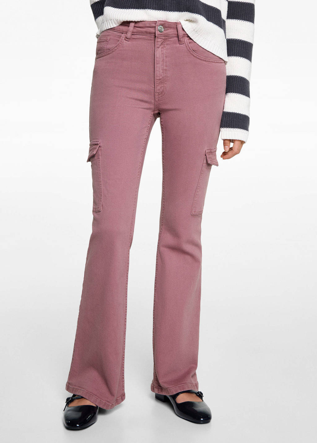 MANGO TEEN flared jeans oudroze