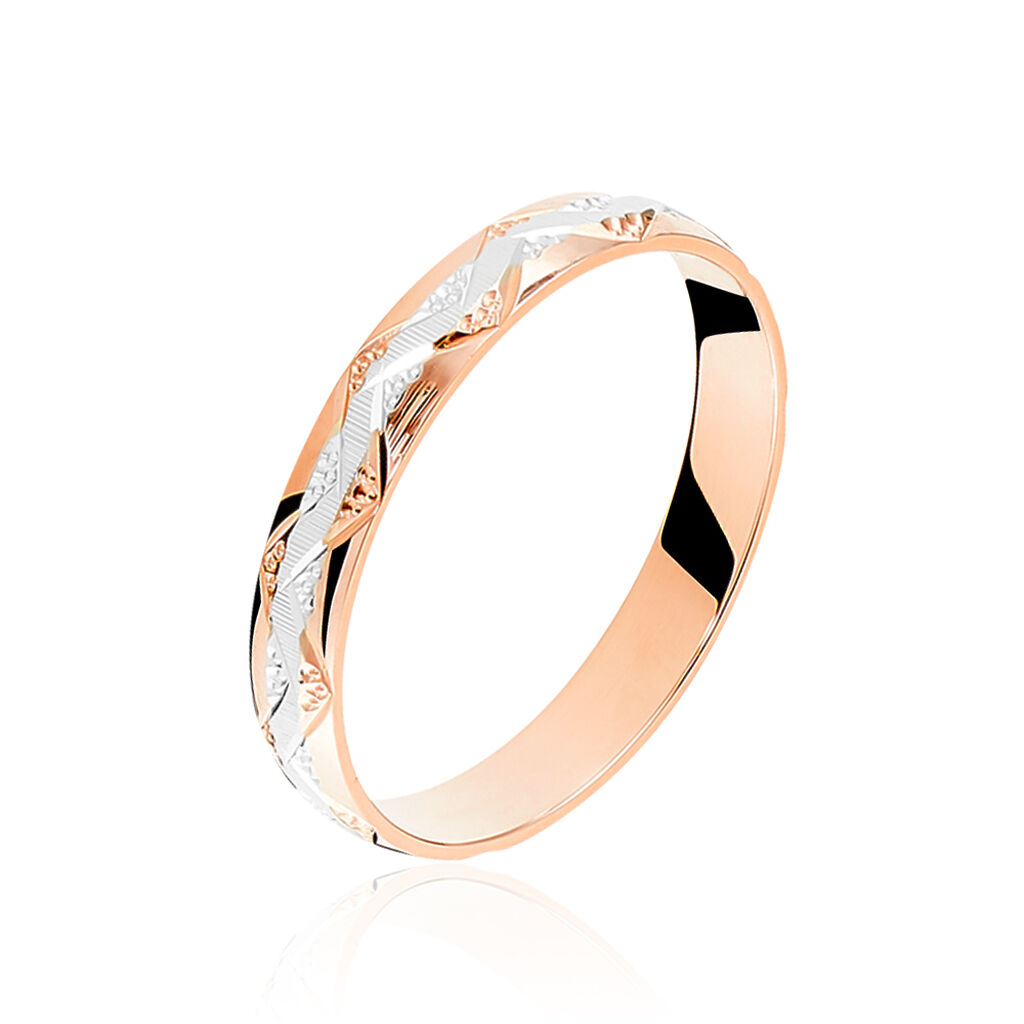 Alliance Clotilde Ruban Plat Or Bicolore
