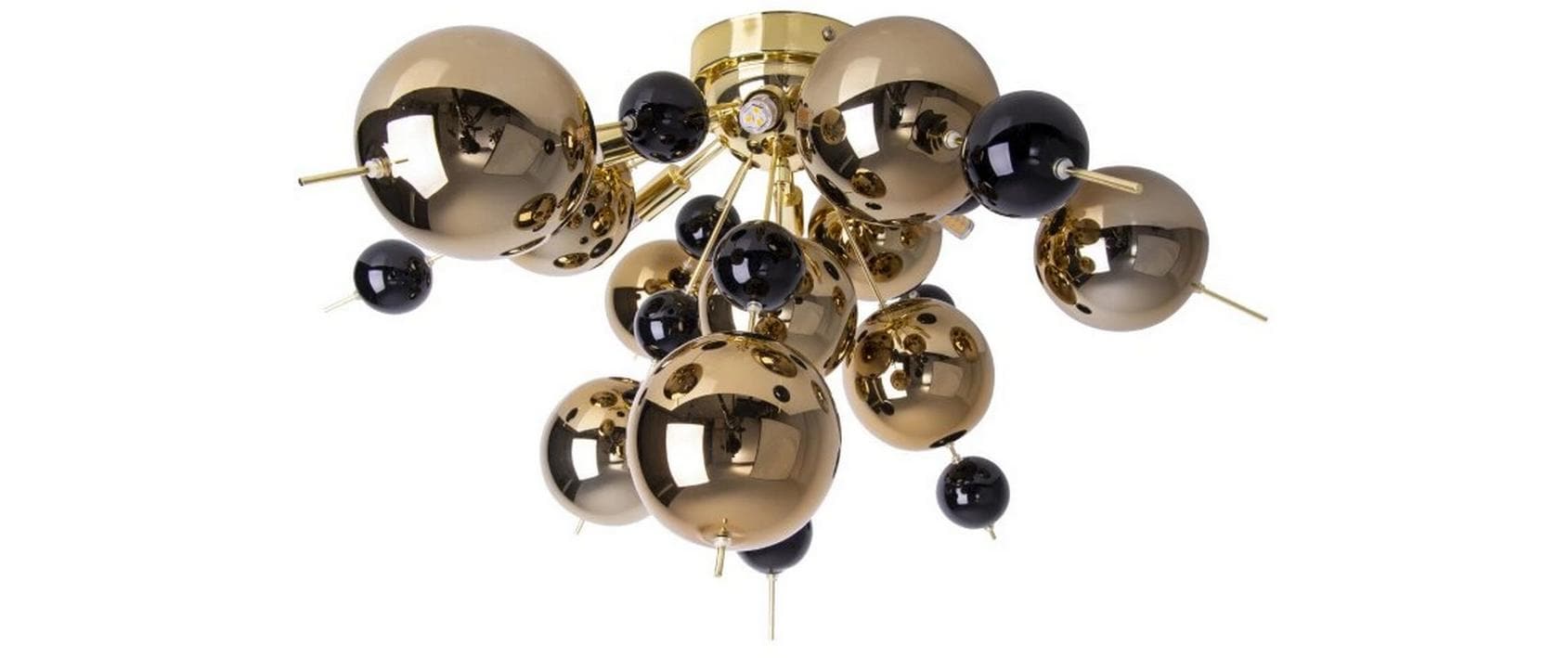 Deckenleuchte «Explosion» - Gold<br>Deckenbeleuchtung mit einem Kugeldurchmesser von 5 bis 10 cm