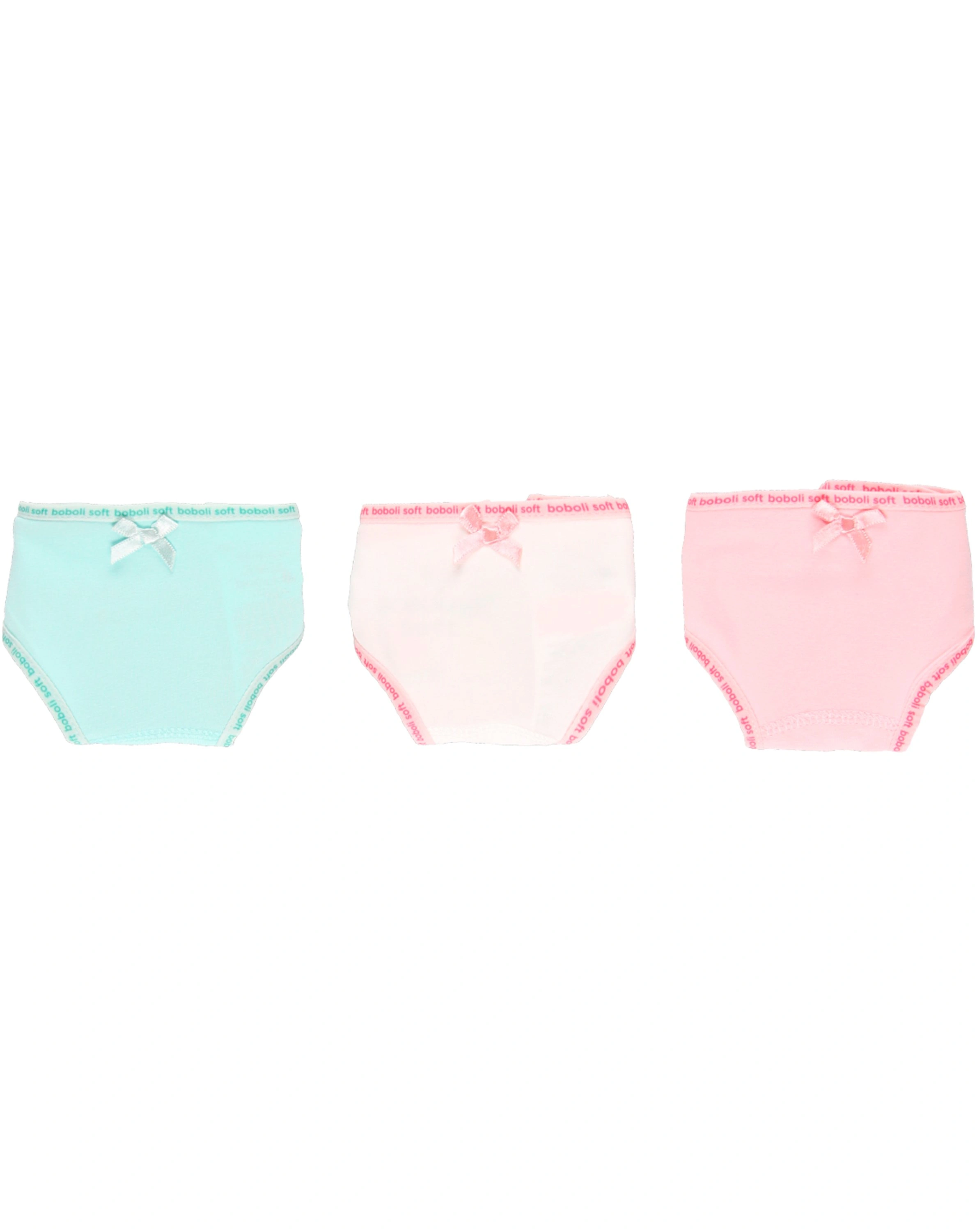 Slip SCHLEIFEN 3er-Pack in pastellbunt