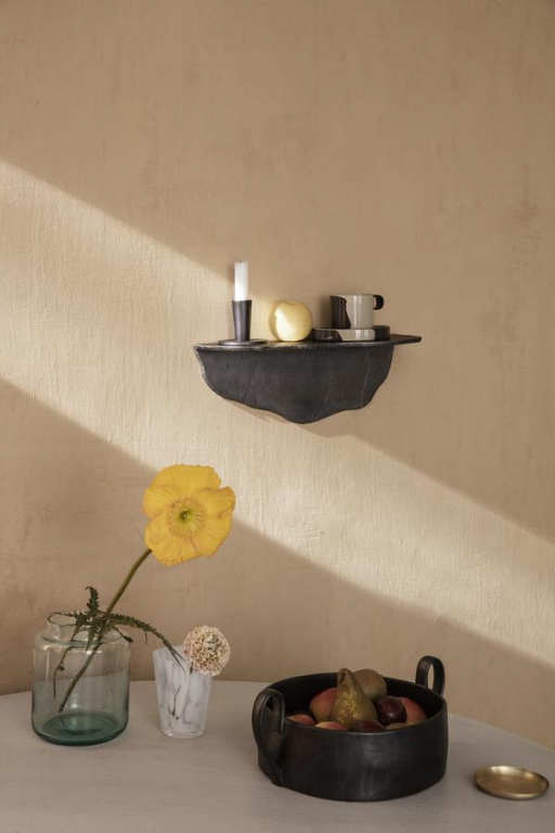 Ferm Living Flow centerpiece fruitschaal off-white speckle