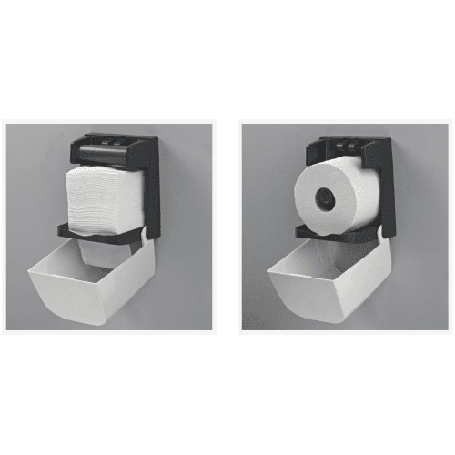 Distributeur de papier toilette blanc mandrin amovible pour paquets ou rouleaux Paredes