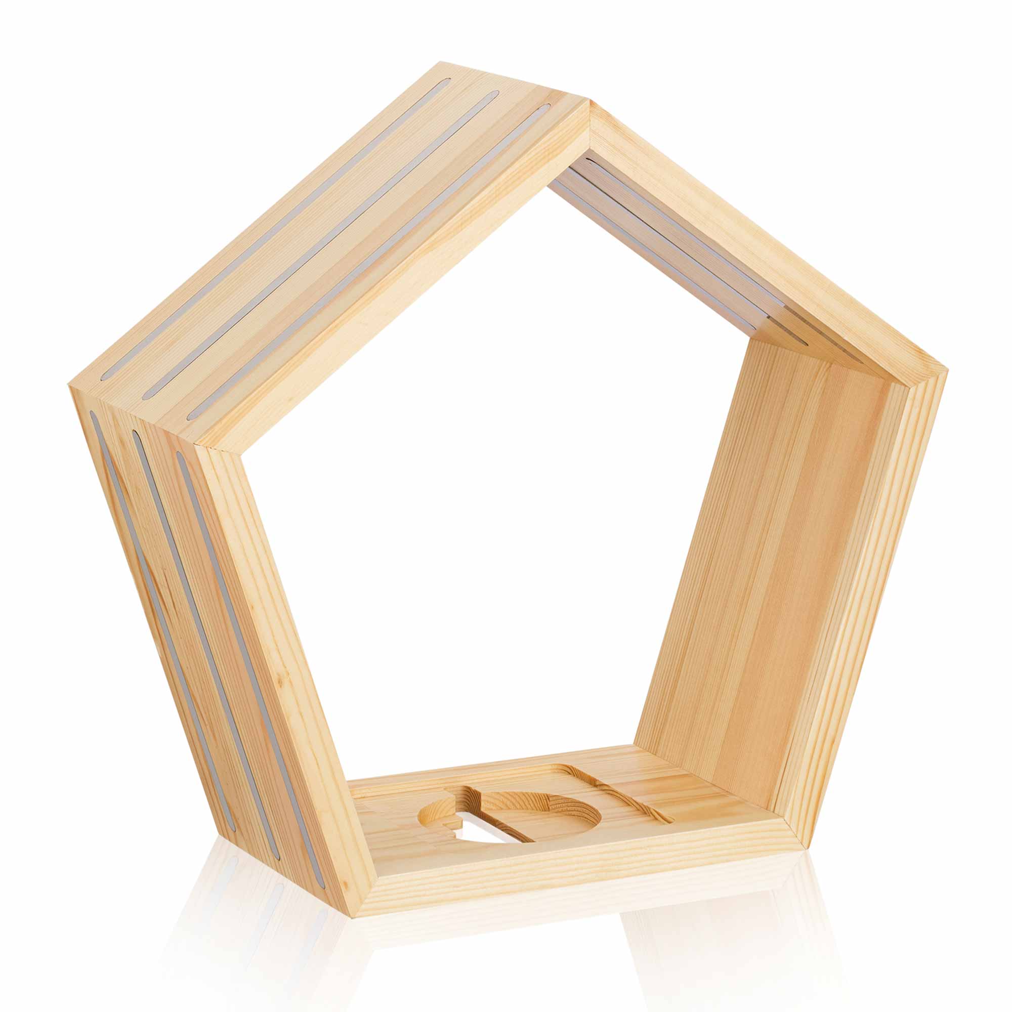 Baby Vivo Regal für Toniebox mit magnetischer Aufbewahrung für über 68 Tonies - Fünfeck