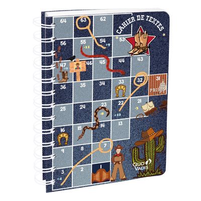 Cahier de textes spiralé Louise & Arthur - 15 x 21 cm - différents modèles disponibles - Quo Vadis