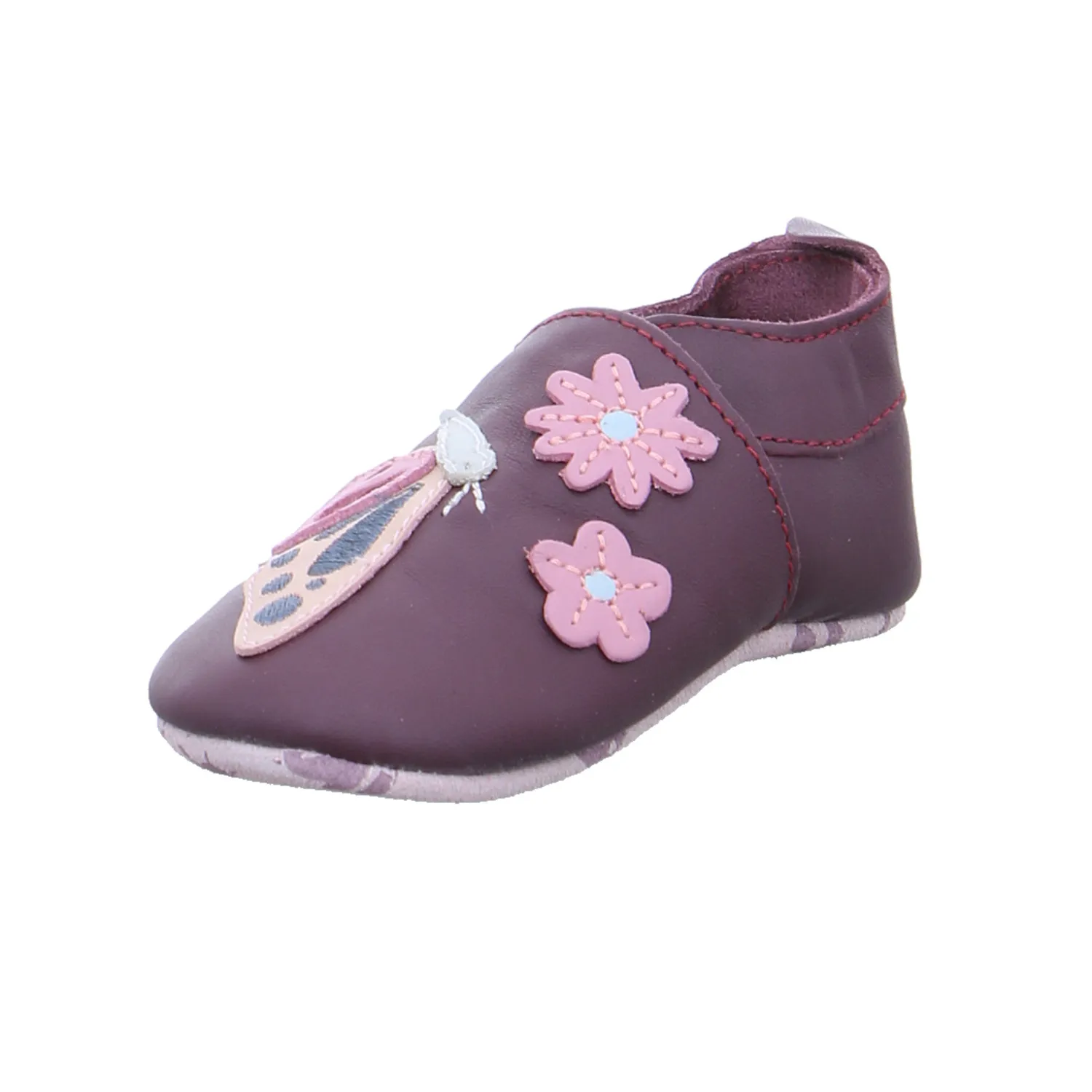 BOBUX Krabbelschuh Dunkelrot Leder
