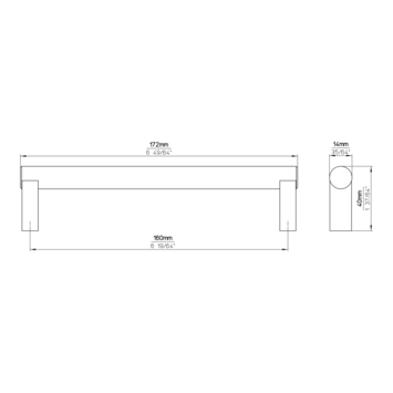 Greep Chloe rvs 172mm