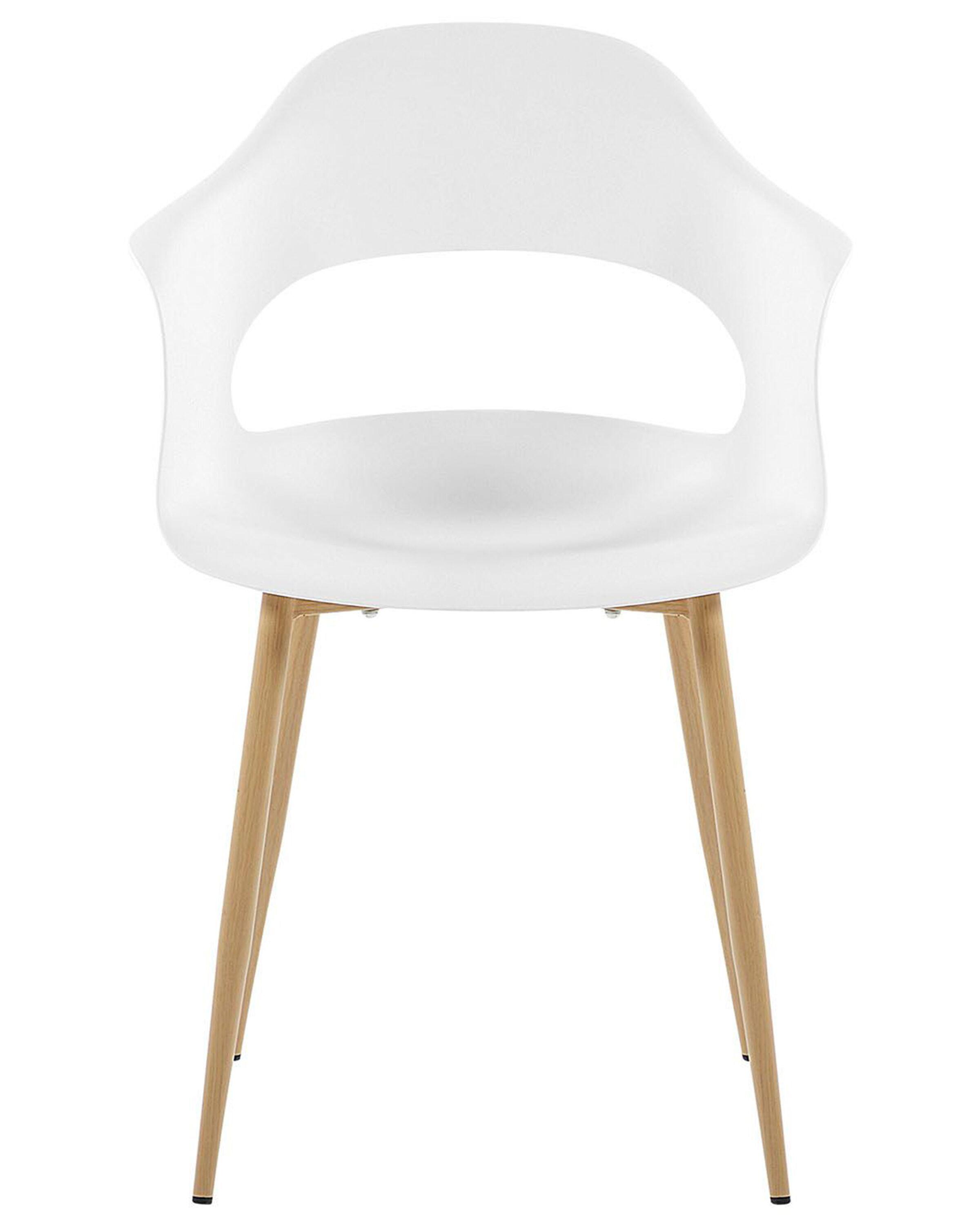 Set van 2 eetkamerstoelen UTICA Wit
