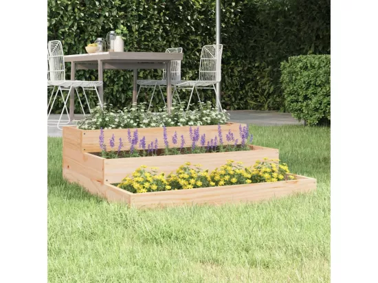 Jardinière 78x78x27 cm Bois massif de pin