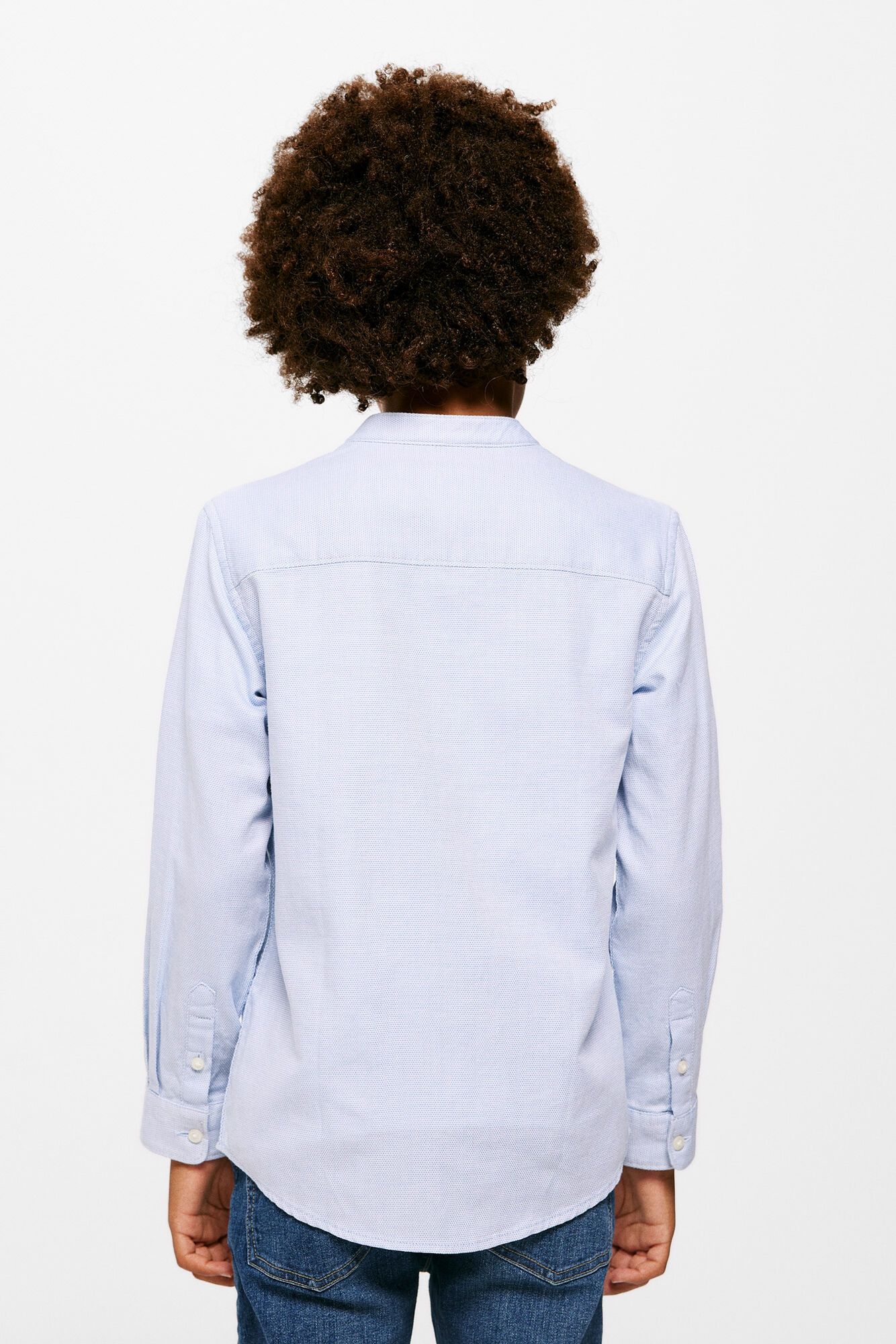 Camisa de gola Mao para meninos