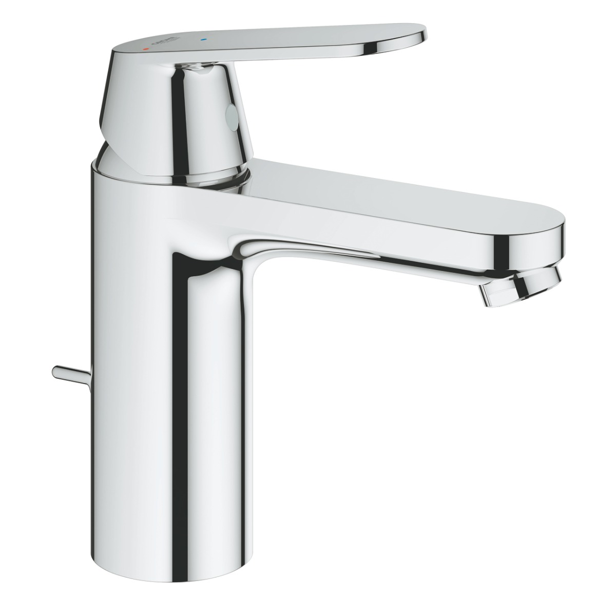 Grohe Eurosmart Cosmopolitan 1-gats wastafelkraan medium uitloop met waste chroom