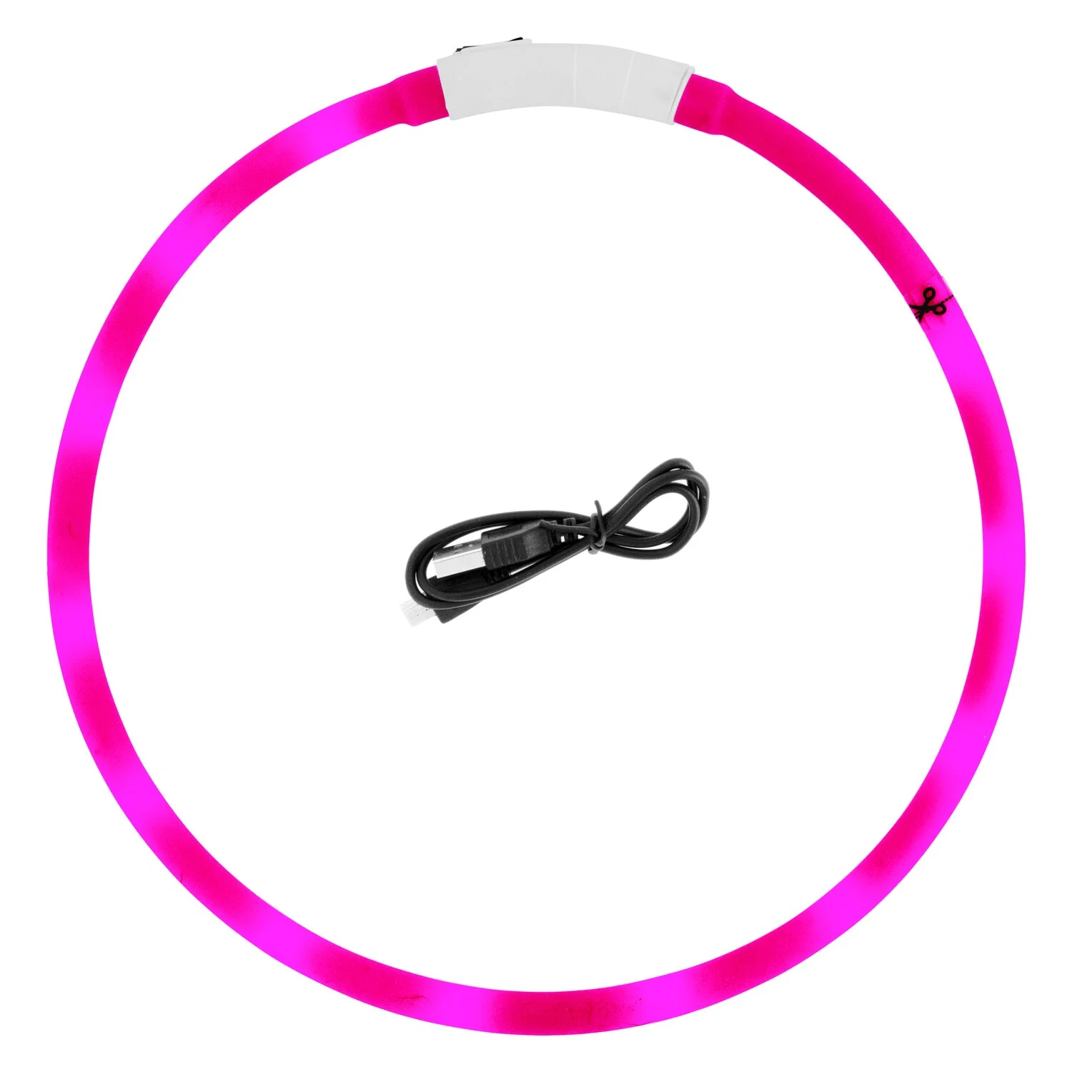 pawberry LED-Hundehalsband  - pink - 70 cm