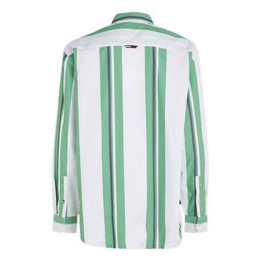 Tommy Jeans Archieve Stripe Skjorte, Coastal Green Stripe, M