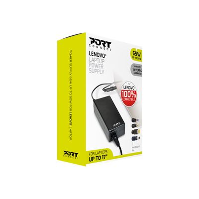 PORT - Chargeur secteur pour ordinateur portable LENOVO - 65 Watt