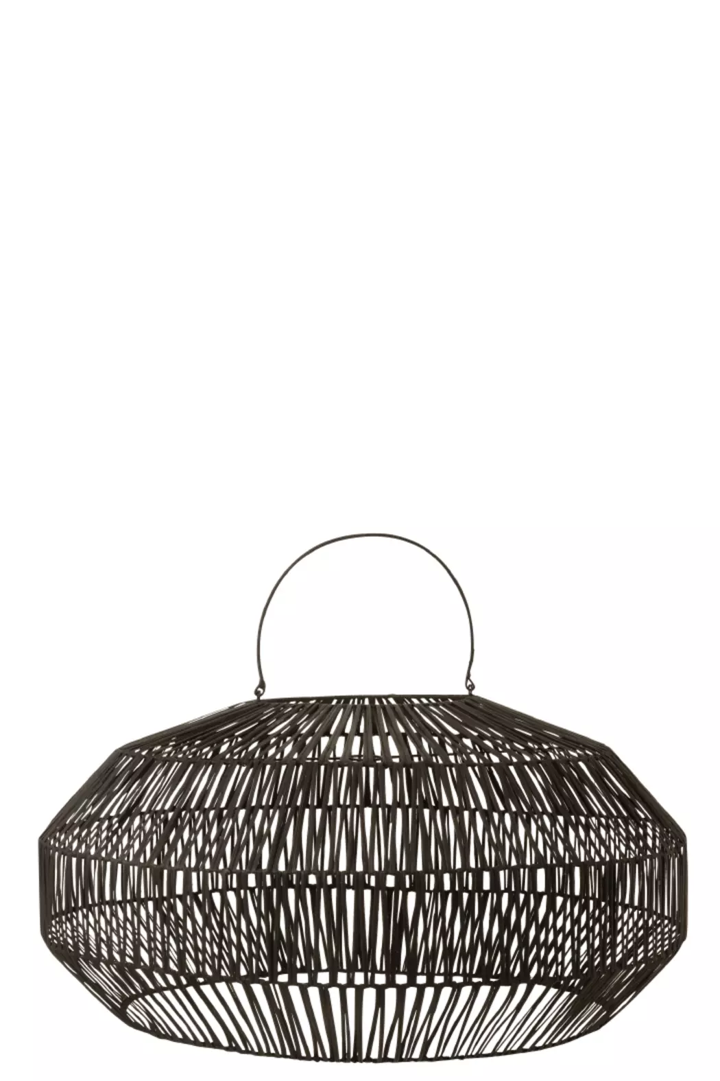 Lampenschirm Rattan schwarz M