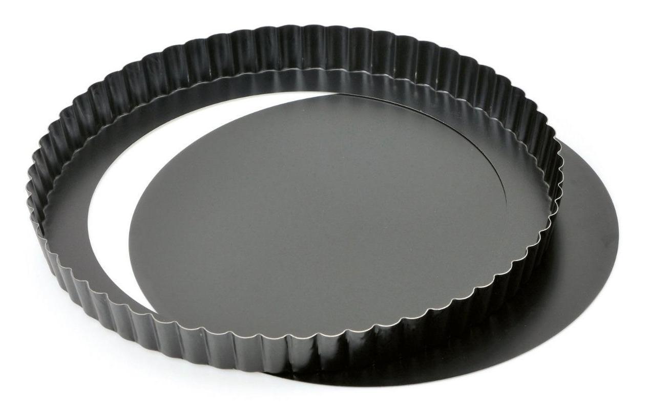 Quiche-Backform mit Hebeboden 28 cm, SchwarzKuchenform mit Hebeboden