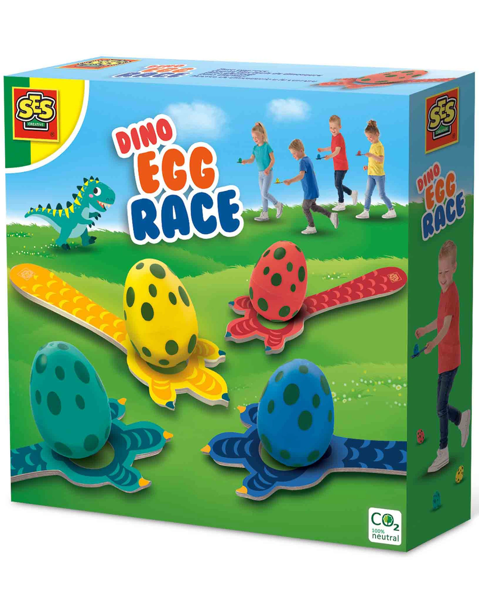 Outdoor-Spiel DINO EIERLAUF 13-teilig