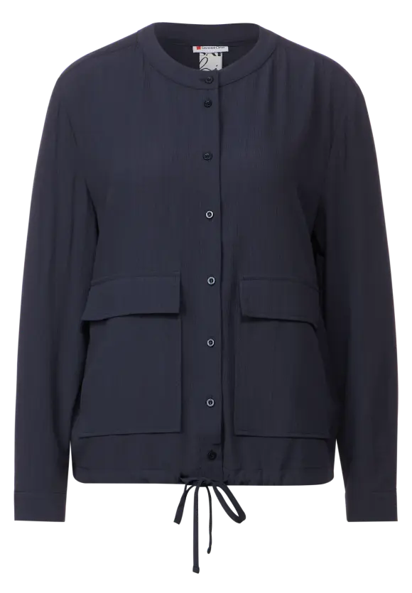 Overshirt Bluse - deep blue