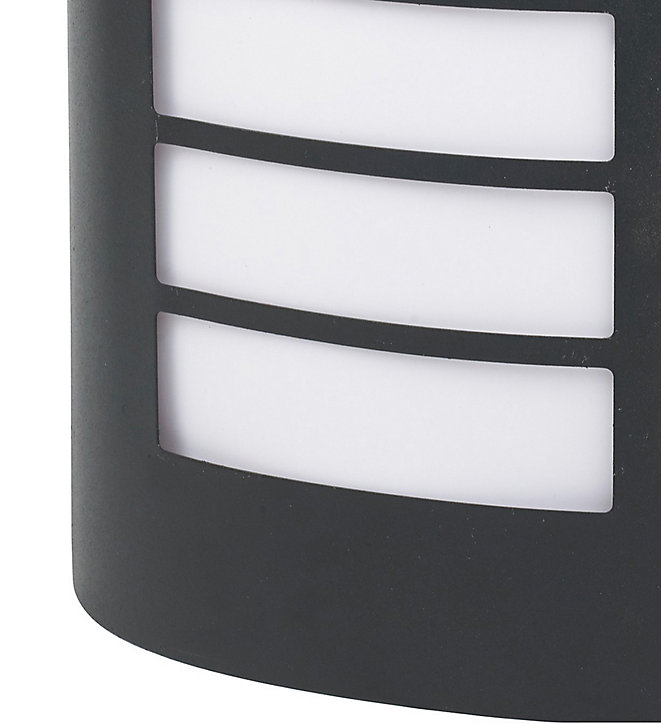 Applique murale Grandy E27 40W IP44 GoodHome gris anthracite