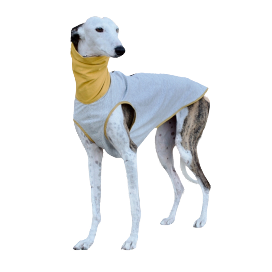 Suéter cinza de algodão - Amarelo Tamanho G