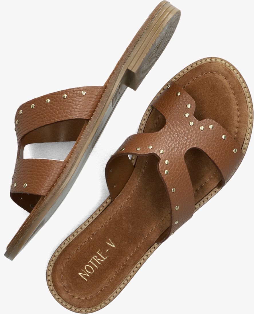 NOTRE-V cognac notre-v slippers 22743